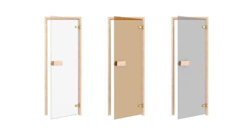 Drzwi do sauny THERMO OSIKA 8x20 Thermory Classic bezbarwne brąz grafit